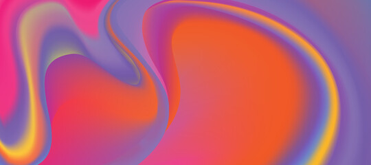Poster - Web header background design with liquid orange and pink paint flow.  Abstract fluid background for website, brochure, banner, poster