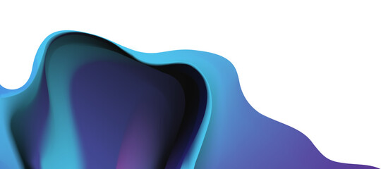 Aufkleber - Web header background design with liquid  blue paint flow.  Abstract fluid background for website, brochure, banner, poster