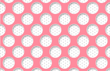 Poster - Abstract 3D Seamless Pattern With Circles And Dots. abstract design in vector form. Pastel colors with dotted pattern vector design. Vector Background For Web, Print and Other Design. Vector EPS10