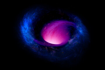 Wall Mural - Spiral galaxy in the night sky