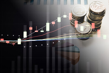 Financial accounting of profit summary graphs analysis. The business plan at the meeting and analyze financial numbers to view the performance of the company in stock market exchange.	