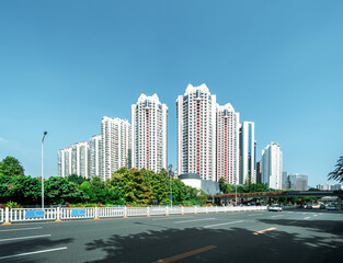 Wall Mural - Modern skyscrapers in the business district, Guiyang, China.