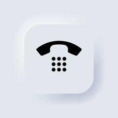 Poster - Phone call icon. Call the icon page symbol for your website design. Icon calling logo, app, user interface. Neumorphic UI UX white user interface web button. Neumorphism. Vector EPS 10