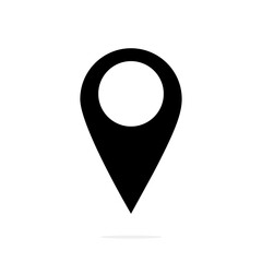 Poster - Simple mark on map icon on background -Vector  Eps10