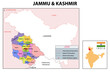 Jammu and Kashmir map. Haryana administrative and political map. Haryana map with neighboring countries and borders.