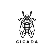 Cicada Logo Vector Icon Illustration