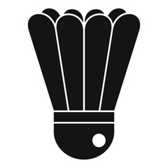 Poster - shuttlecock icon, simple style