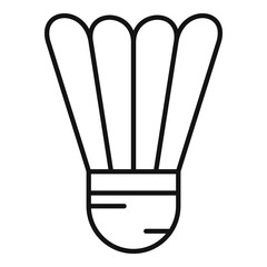 Poster - shuttlecock icon, outline style