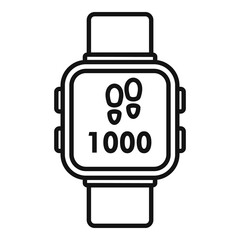 Wall Mural - Fitness tracker icon, outline style