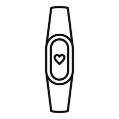 Poster - fitness bracelet icon, outline style