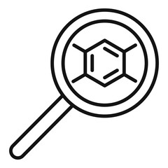 Canvas Print - Magnifier hormones icon, outline style