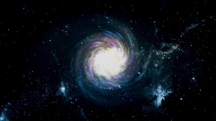 a galaxy and nebula clouds that float with in the universe.