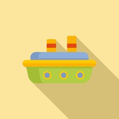 Poster - Rubber ship icon, flat style