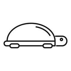 Poster - Turtle toy icon, outline style