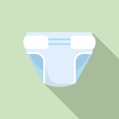 Sticker - Baby boy diaper icon, flat style