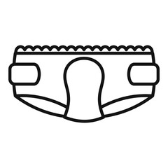 Poster - Moisture diaper icon, outline style