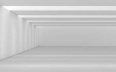 Poster - Empty building construction, with sunlight shade, 3d rendering.
