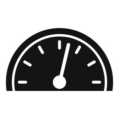 Poster - car speedometer icon, simple style