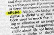 Highlighted word cliche concept and meaning