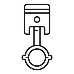 Poster - Car piston icon, outline style