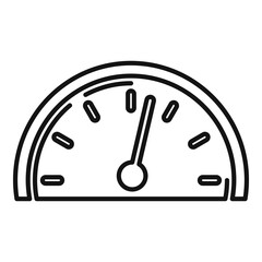 Poster - car speedometer icon, outline style