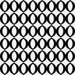 Poster - Hoops pattern. Vector seamless shapes in black color.