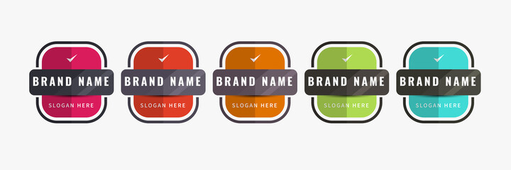 Poster - business badge design template. company logo badge set. vector illustration.