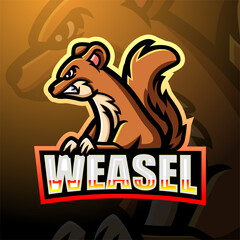 Wall Mural - Weasel esport logo mascot design