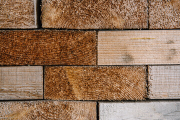 Wall Mural - wooden brick wall texture background