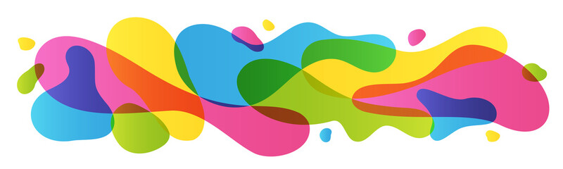 Colorful vector background with irregular hand-drawn shapes on white background