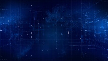 Abstract Digital technology blue background.