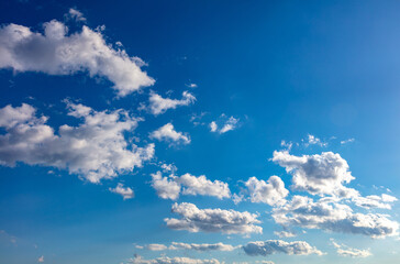 Clouds on blue sky background, abstract cloudscape