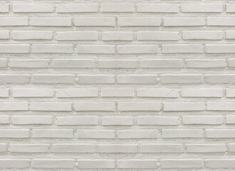 Poster - minimal white brick textured wall for light tone vintage interior design background.