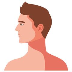 Poster - profile man shirtless