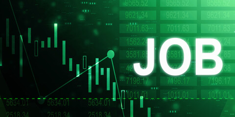 Poster - Search Job Concept 2d illustration

