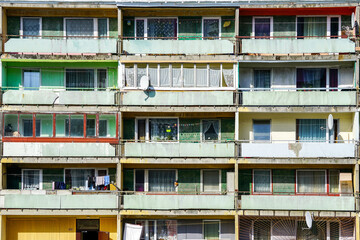 Wall Mural - Facade windows of a multi storey panel building