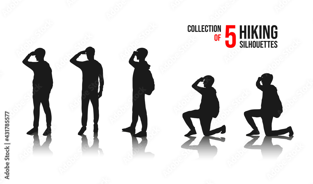 Exploring Man Vector Vector illustration. Travel concept of discovering, exploring and ...