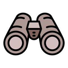 Poster - Vision binoculars icon. Outline Vision binoculars vector icon for web design isolated on white background