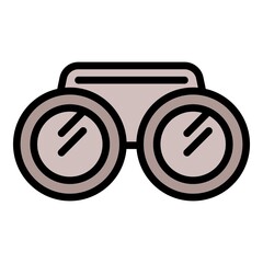 Poster - Search binoculars icon. Outline Search binoculars vector icon for web design isolated on white background