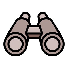 Poster - Travel binoculars icon. Outline Travel binoculars vector icon for web design isolated on white background
