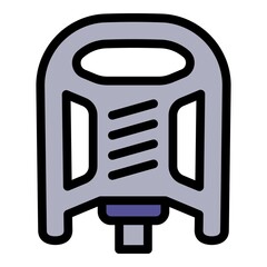 Poster - Bike pedal icon. Outline Bike pedal vector icon for web design isolated on white background