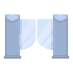 Poster - Security smart gate icon. Cartoon and flat of Security smart gate vector icon for web design isolated on white background