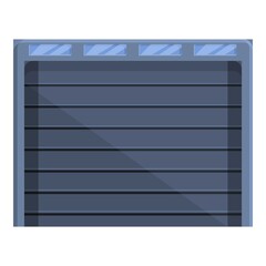Poster - Garage automatic gate icon. Cartoon and flat of Garage automatic gate vector icon for web design isolated on white background