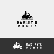 Harley Women Ride Logo Design Vector