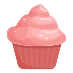 Poster - Dessert muffin icon. Cartoon and flat of Dessert muffin vector icon for web design isolated on white background