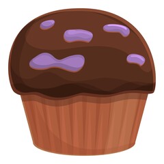 Poster - Muffin cake icon. Cartoon and flat of Muffin cake vector icon for web design isolated on white background