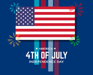 Wall Mural - America Independence Day Flag Firework Color Line