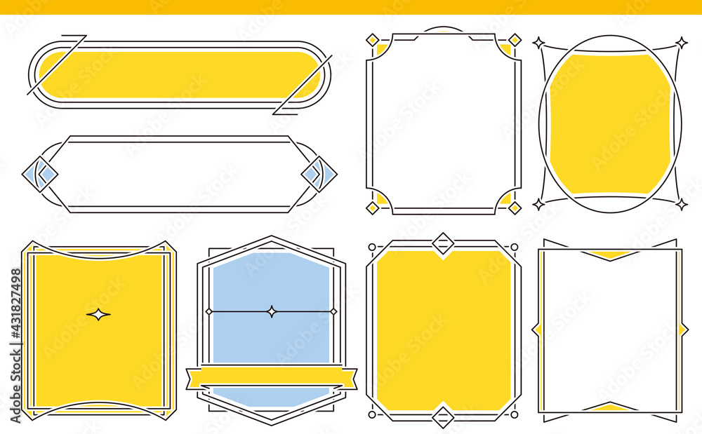 シンプルデザイン タイトル枠 Wall Mural Wallpaper Murals Kotonoha