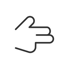 Poster - Hand Gesture minimal line icon.