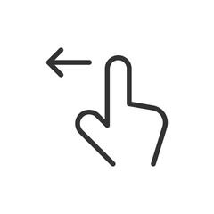 Poster - Thin line icon of hand gesture.